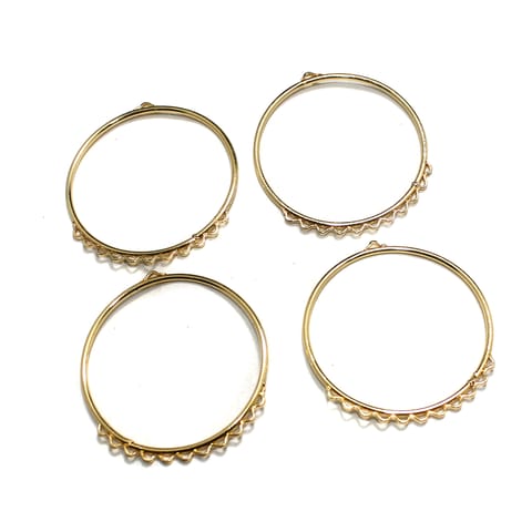 2 Pairs, 1.75 Inches Earring Components Base Golden