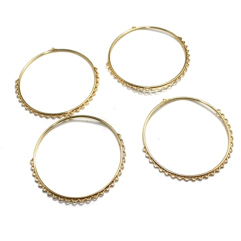 2 Pairs, 2.5 Inches Earring Components Base Golden