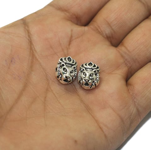 10 Pcs, 19x11mm German Silver Loin Beads