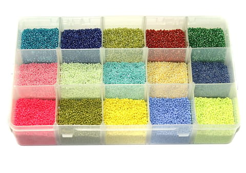 15 Colors, Glass Seed Beads For Jewellery Making, Embroidery & Crafts DIY Kit, size 11/0