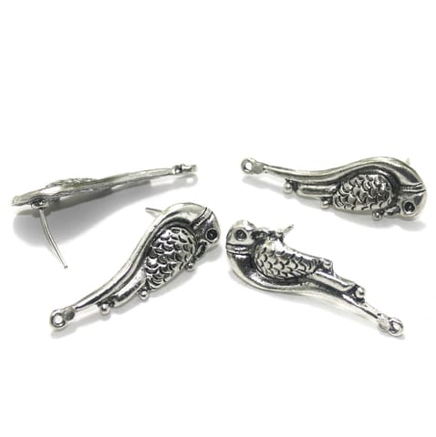 2 Pairs. German Silver Earring Components 42x14 mm