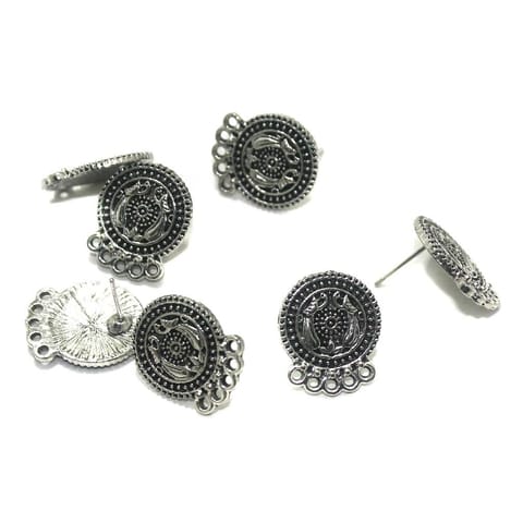 2 Pairs German Silver Earring Components