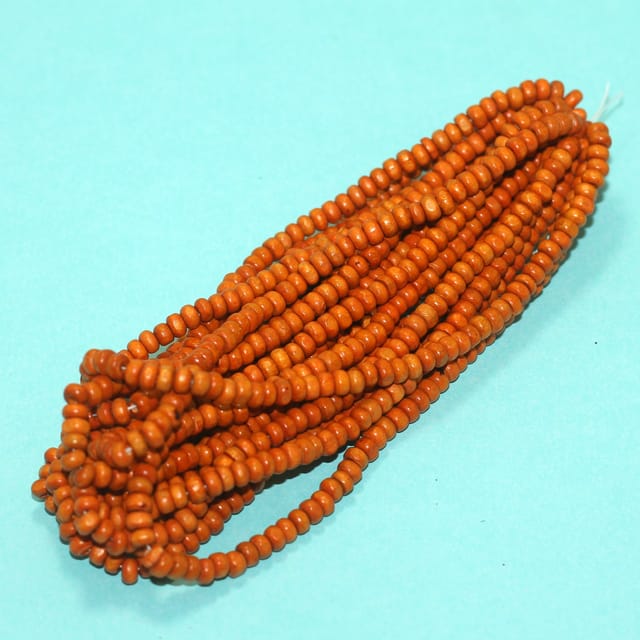 1000 Pcs,3x5mm Tyre Wooden Beads Orange
