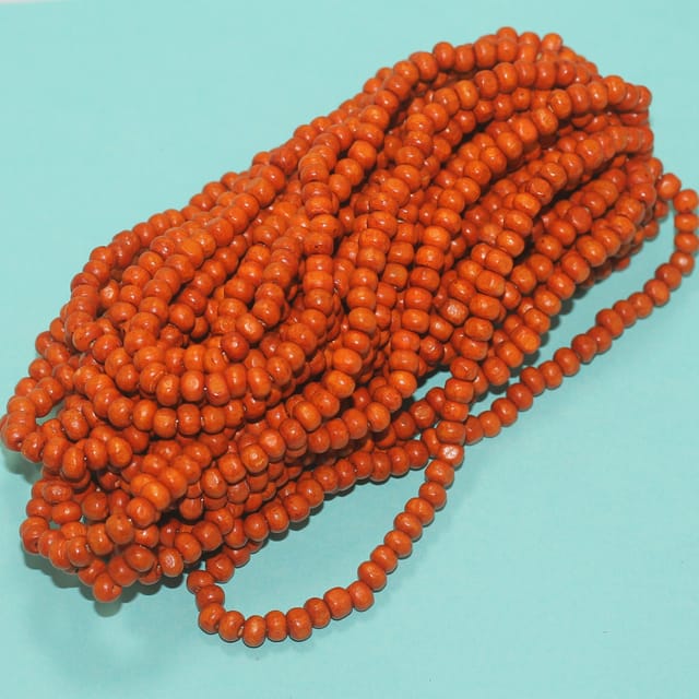 1400 Pcs,5x6mm Tyre Wooden Beads Orange