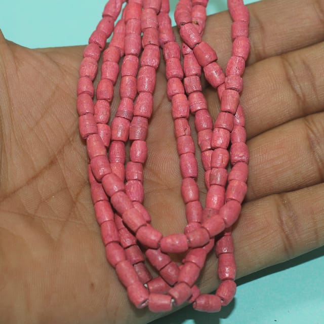 1500 Pcs,7x5mm Oval Wooden Beads Pink