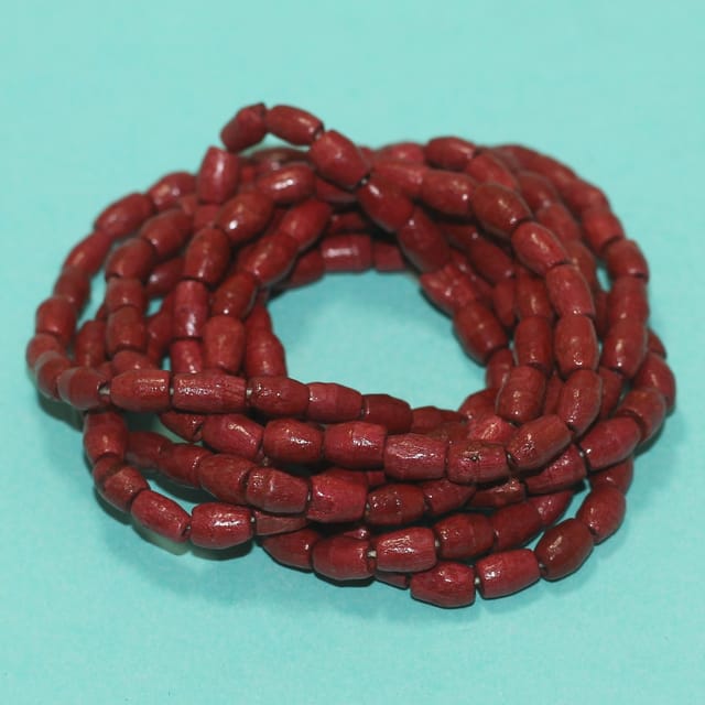 1500 Pcs,7x5mm Oval Wooden Beads Red