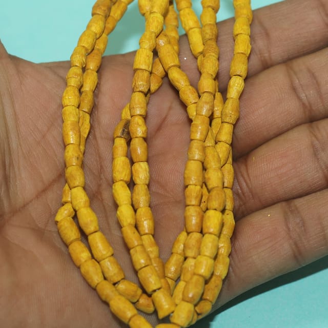 1500 Pcs,7x5mm Oval Wooden Beads Yellow