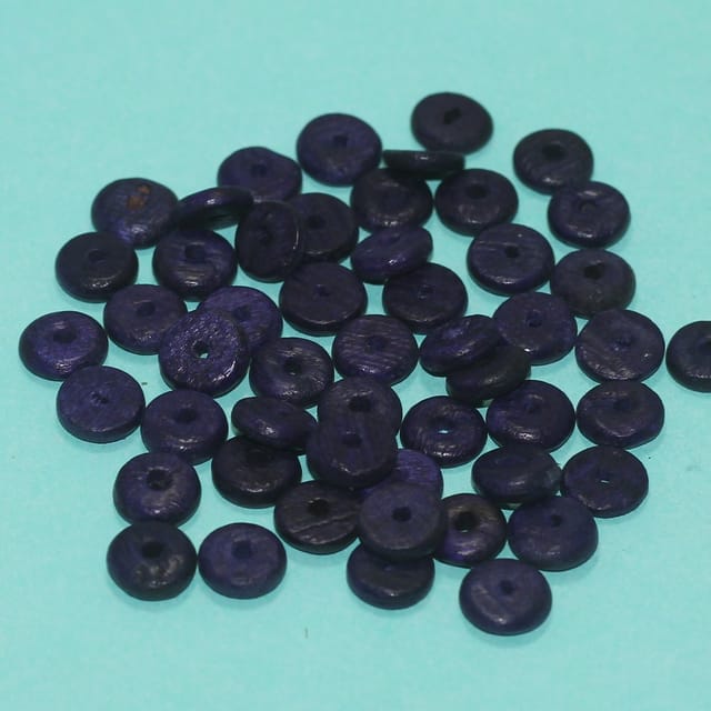 200 Pcs,3x10mm Disc Wooden Beads Purple