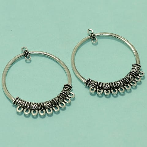 4 Pcs German Silver Earring Components 2 Inch