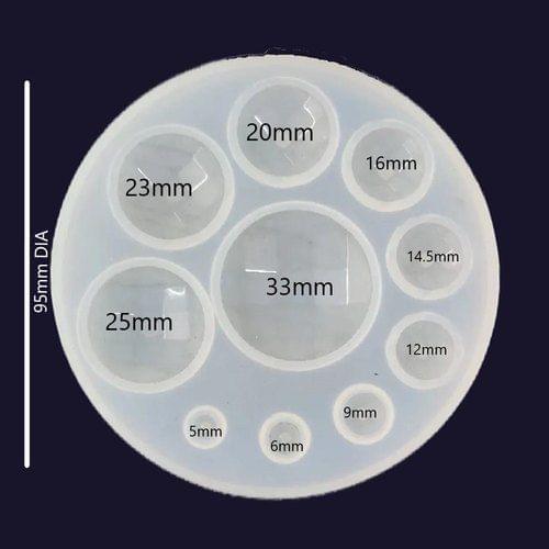 Silicone Round Faceted Resin Mold