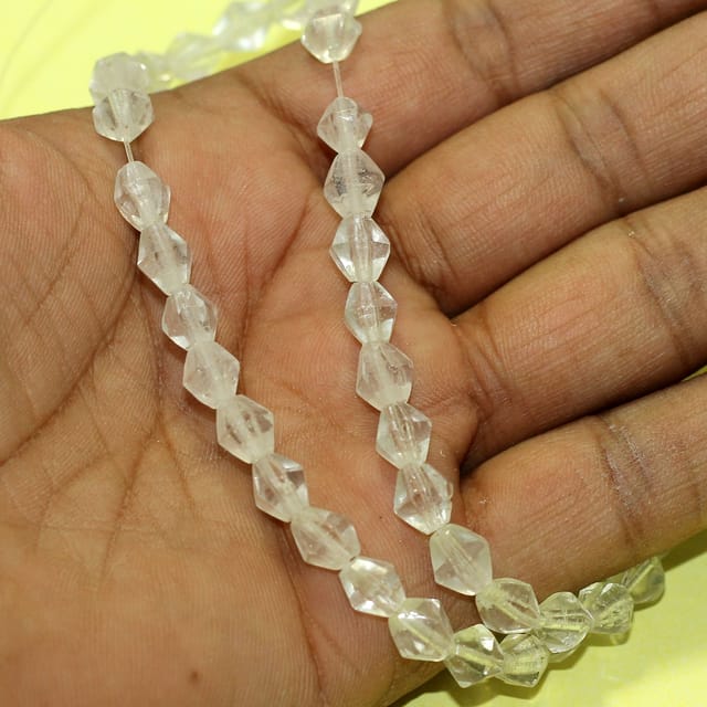8mm Faceted Bicone Beads Clear 1 String