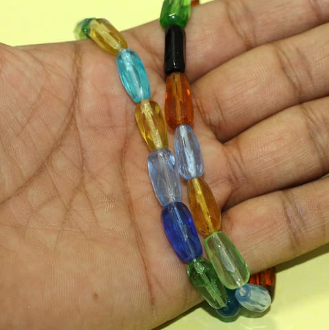 15x7mm Crystal Drop Faceted  Beads Multi 1 String