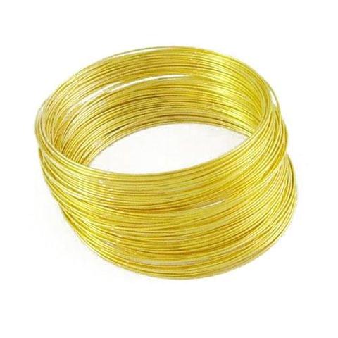 100 Row Golden Memory Wire For Bracelets Size 2.4