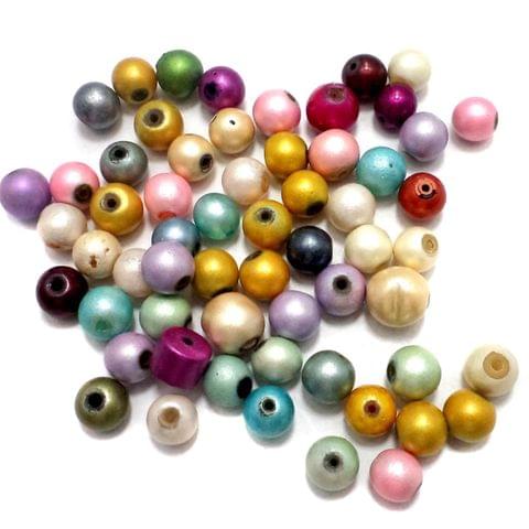 120+ Disco Round Beads Assorted 8 mm