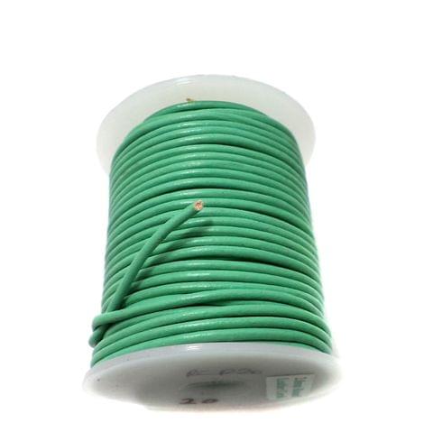 Leather Cord Green For Jewellery Making, Size 2 mm, Pack of 25 mtr