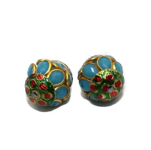 2 Pacchi RONDELLE Beads Turquoise 13x15mm