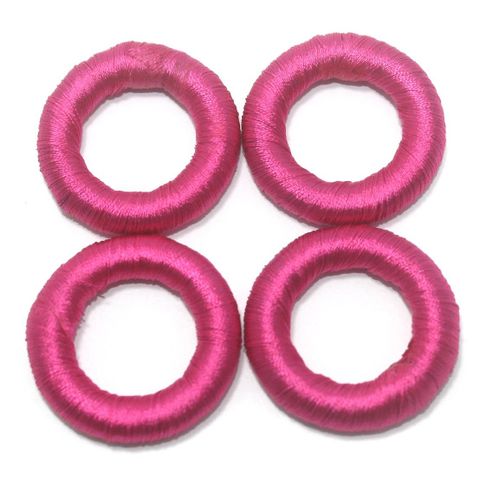 25 Pcs. Crochet Ring Deep Pink 36 mm