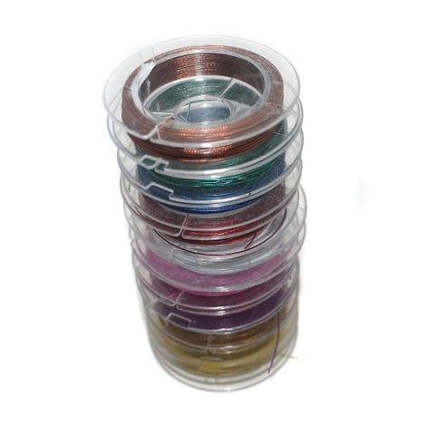 Metal Wire Combo For Jewellery Making 10 Colors, Size 0.45mm