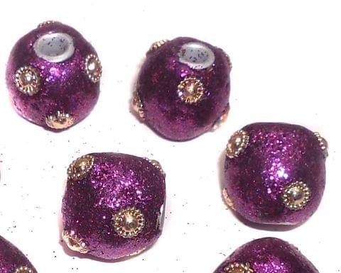 20 Pcs. Lac RONDELLE Beads Purple 16mm