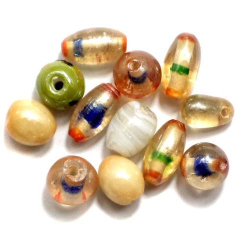 130+ Glass Beads AB Assorted 8-12mm