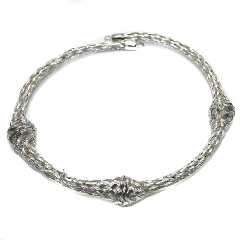 Necklace Collar Silver 14 Inch