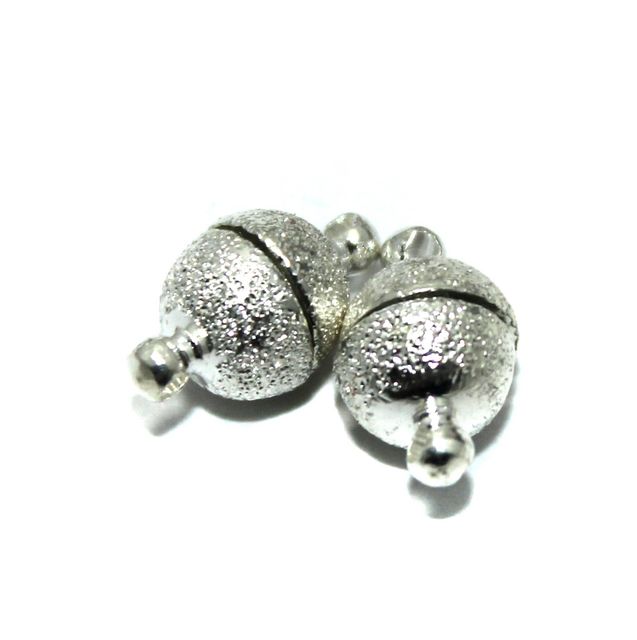 5 Pcs, 14x8mm Silver Magnetic Clasps