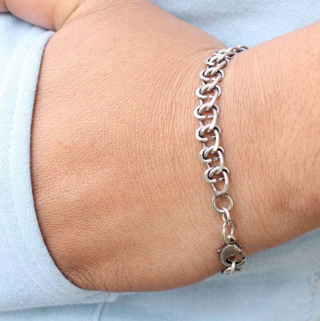 German Silver Link Bracelet