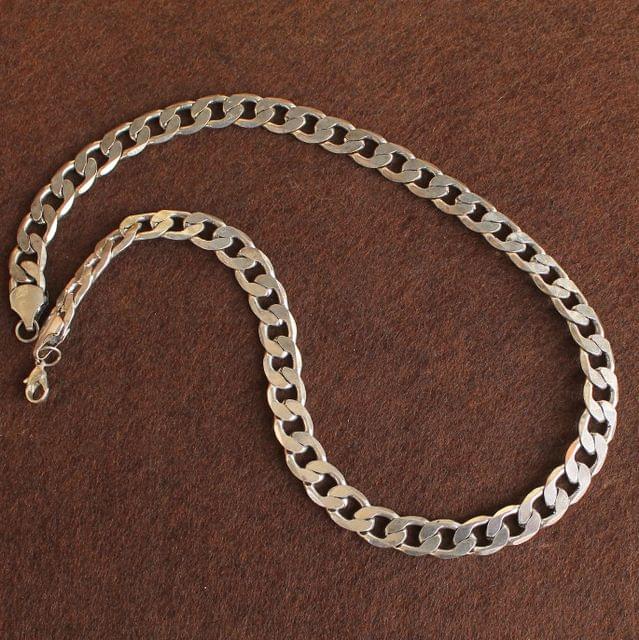 German Silver Solid Curb Chain