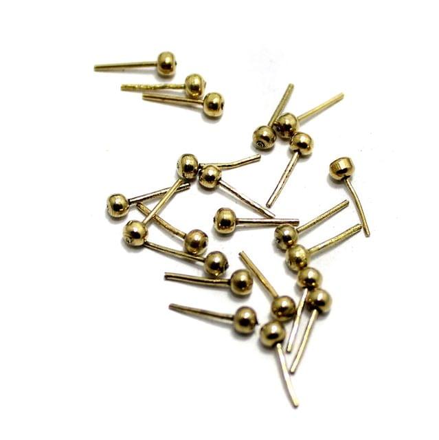 600 Pcs, 8x2 mm Ball Pin Hanging Charm Antique
