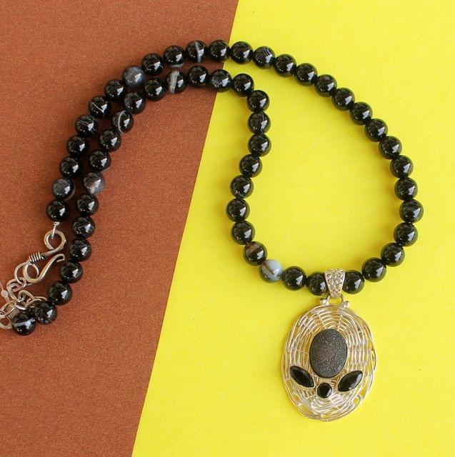 Sulemani Hakik Gemstone Pendant Necklace for Healing and positive energy