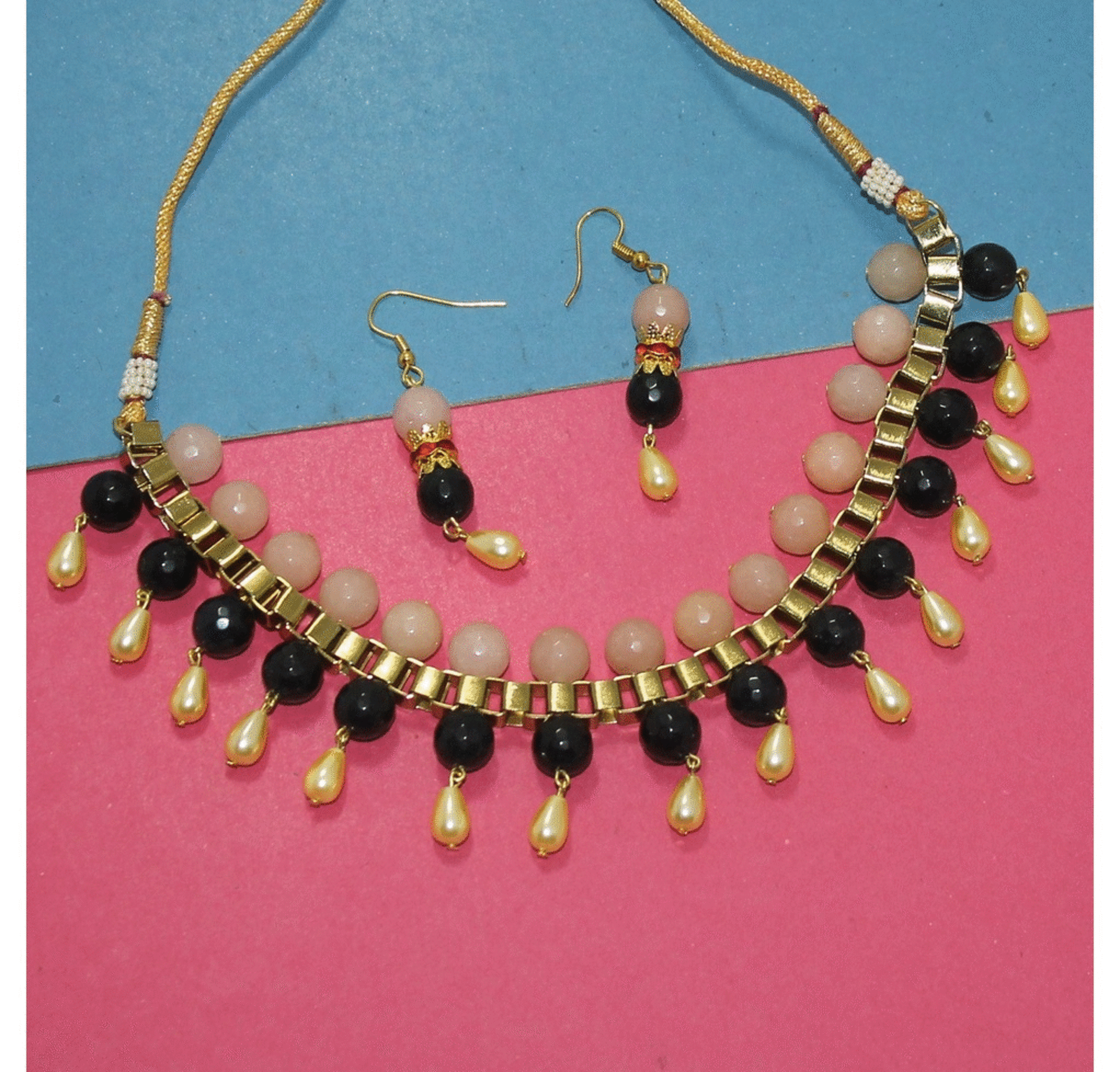 Designer Handmade Gemstone Beaded Necklace Set