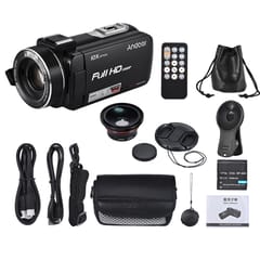 Andoer HDV-Z82 1080P Full HD 24MP Digital Video Camera - Camera with wide angle & macro lens