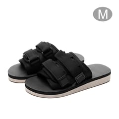 Unisex Anti-Slip Sandals Rubber Slippers Flat Shoes with - M