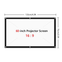 60 inch Projection Screen Portable Foldable Projection