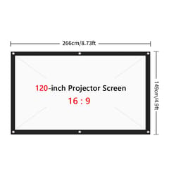 120 inch Projection Screen Portable Foldable Projection