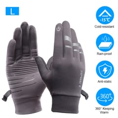 Outdoor Riding Gloves Men Women Winter Warm Sports Gloves - L