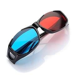 Red Blue 3D Glasses Anaglyph Framed 3D Vision Glasses for Game Stereo Movie Dimensional Glasses Plastic Glasses