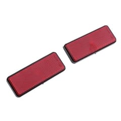 2 Pieces Square Red Reflectors Universal for Motorcycles ATV Bikes Dirt Bike
