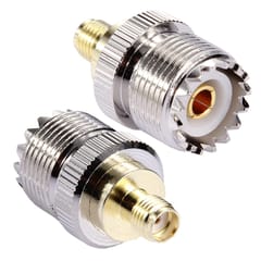 Coaxial SMA Female to UHF Female Adapter (Silver)