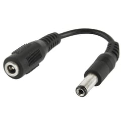 5.5 x 2.5mm Male to 3.5mm Female DC Plug Adapter, Length: 12cm (Black)