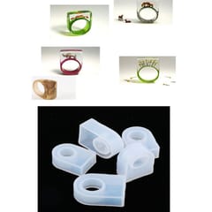 4/5/8 DIY Silicone Ring Molds for Resin Casting Jewelry Making Mould Tools E