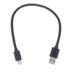 30cm USB to Type C Cable Data Sync Charging Cord Black