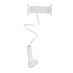 Lazy Mobile Phone Gooseneck Stand Holder Clamp Bed Desktop Clip White