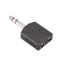 6.35mm Mono Plug Male To 2 x 6.35mm Mono Jack Audio Adapter