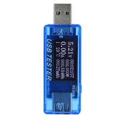 LCD Tester USB Output Current Detector for Phone Charger, Power Bank  Blue