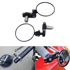 7/8 Rearview Mirror Handle Bar End Side Universal For Motorcycle Foldable"