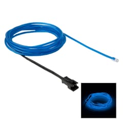 EL Cold Blue Light Waterproof Round Flexible Car Strip Light with Driver for Car Decoration, Length: 2m