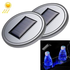 Car Auto Universal Acrylic Solar USB Charger Water Cup Groove LED Ambient Light