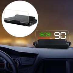 C500 Car HUD Virtual HD Projection Head-up Display, With Adjustable Reflection Board, Speed & RPM & Water Temperature & Oil Consumption & Driving Distance / Time & Voltage Display, Over Speed Alarm, Connect OBD2 Interface
