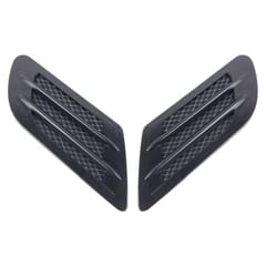 2 PCS Euro Style Plastic Decorative Air Flow Intake Turbo Bonnet Hood Side Vent Grille Cover With Self-adhesive Sticker